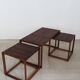 Nesting Tables attributed to Aksel Kjesgaard, Denmark, 1960s, Set of 3