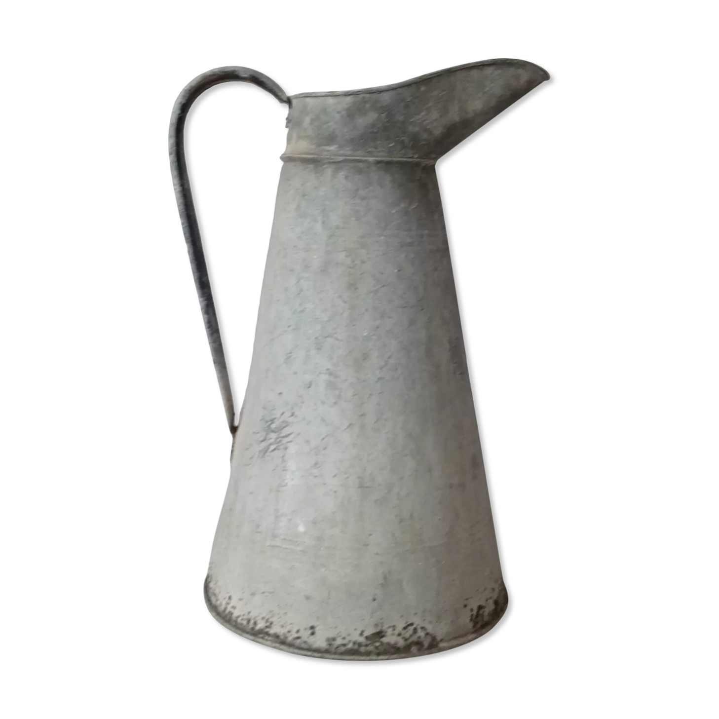 Antique zinc water pitcher