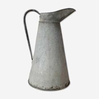 Antique zinc water pitcher