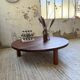 Table basse ronde tripode années 50