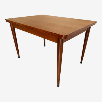 Table scandinave en teck des années 60 extensible