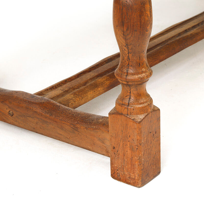 Rustic Farmhouse Brutalist Oak Dining Table