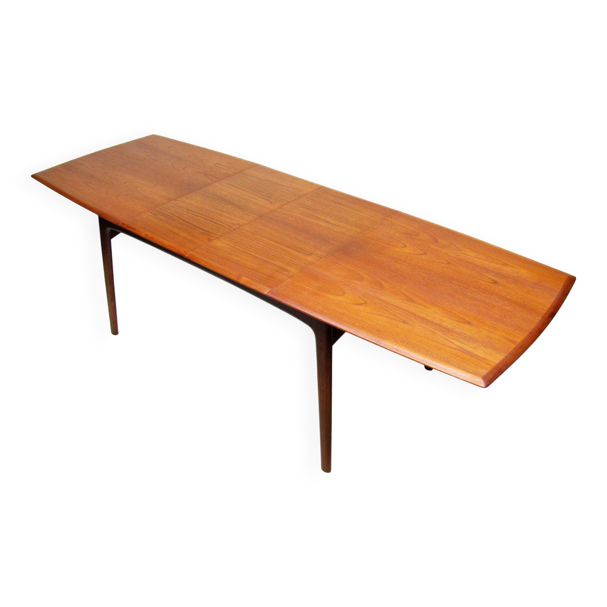 Narrow 1960s Danish Extending Table In Teak By Arne Hovmand Olsen