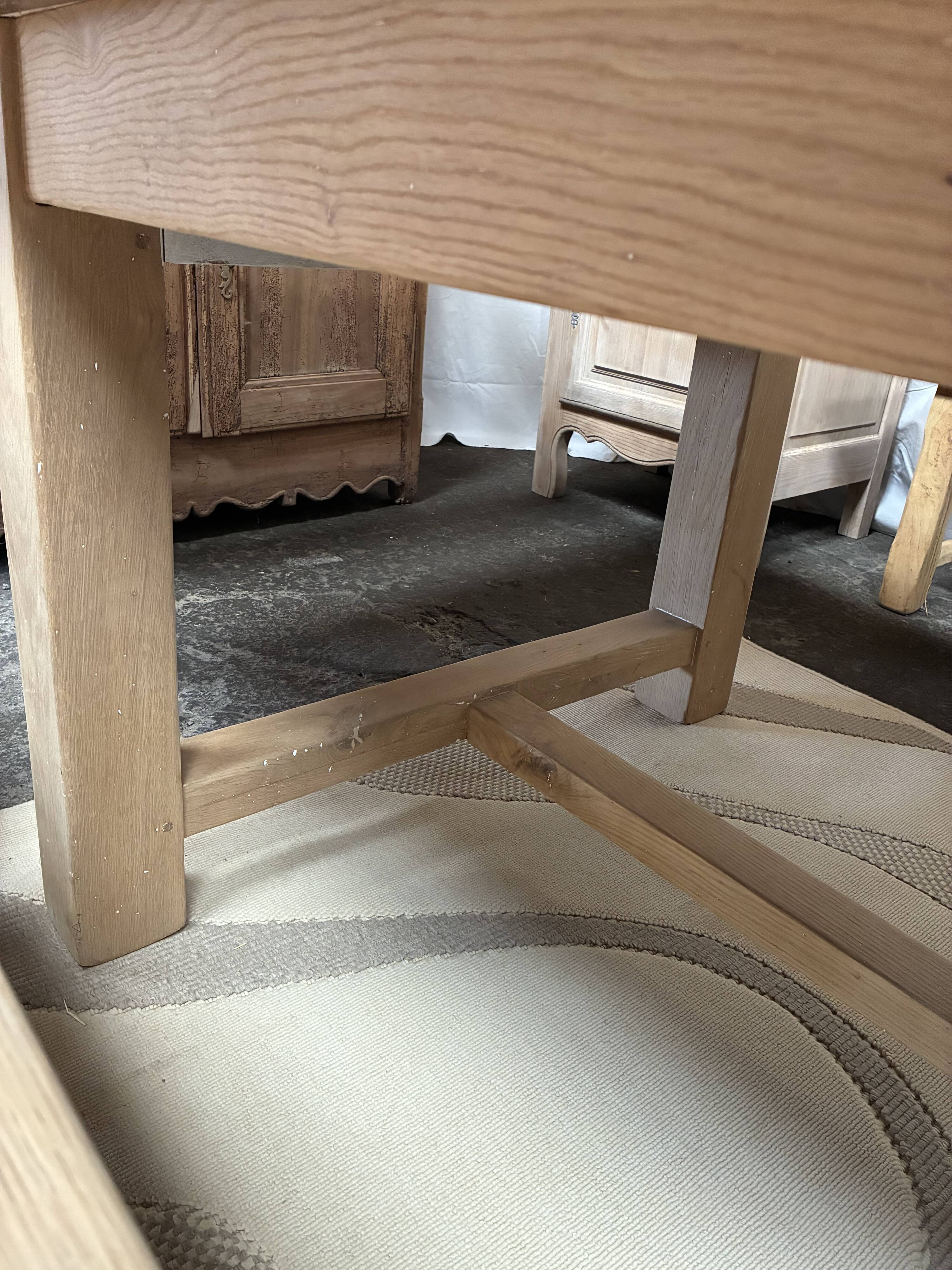 Table de ferme en chêne massif avec rallonges