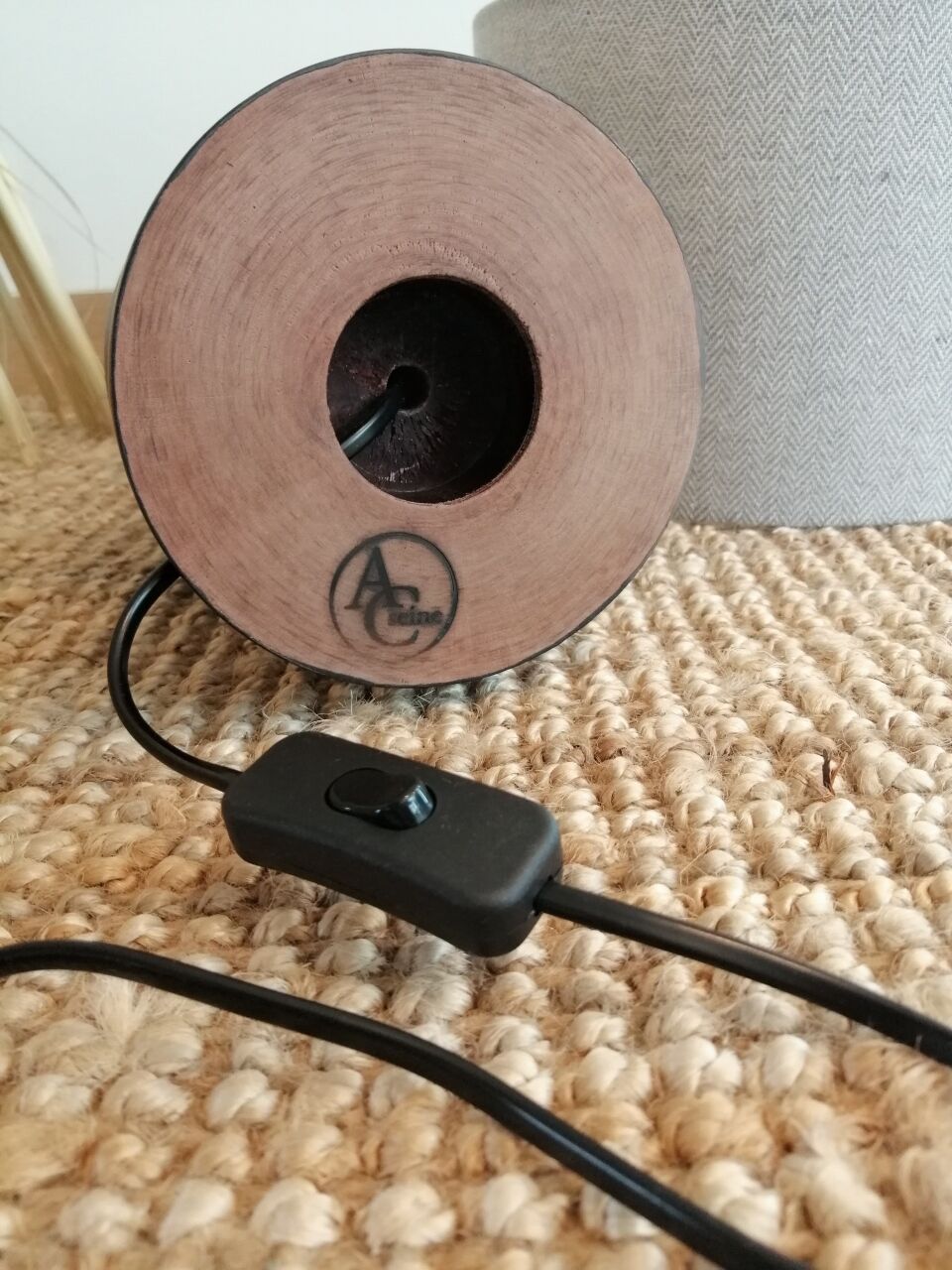 Vintage lamp wood 1980