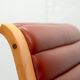 Padded Red Leather High Back AX Lounge Chairs by Hvidt and Molgaard Nielsen