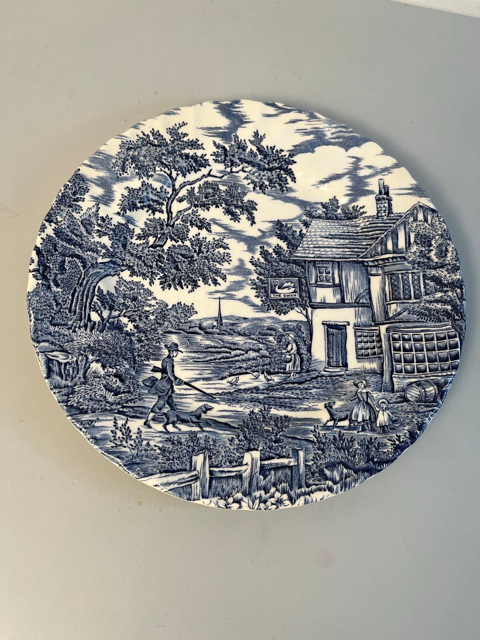 6 flat plates vintage Myott Meakin