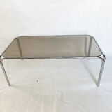 Glass and metal table from the 60s