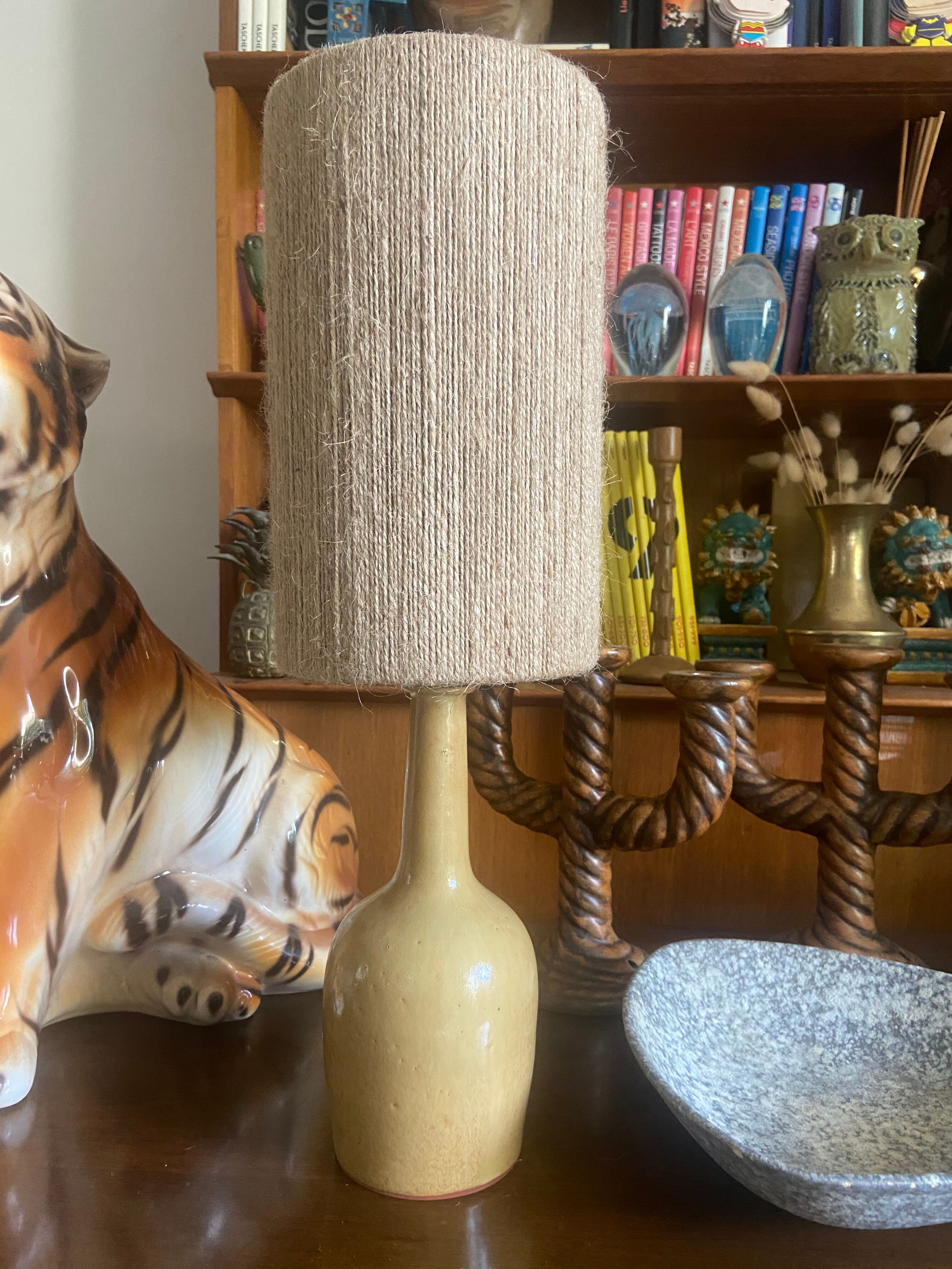 Vintage stoneware lamp