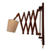 Scandinavian wooden scissor acordion wall lamp