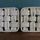 Emerald green braided slip trivet and bottle holder, knife holder
