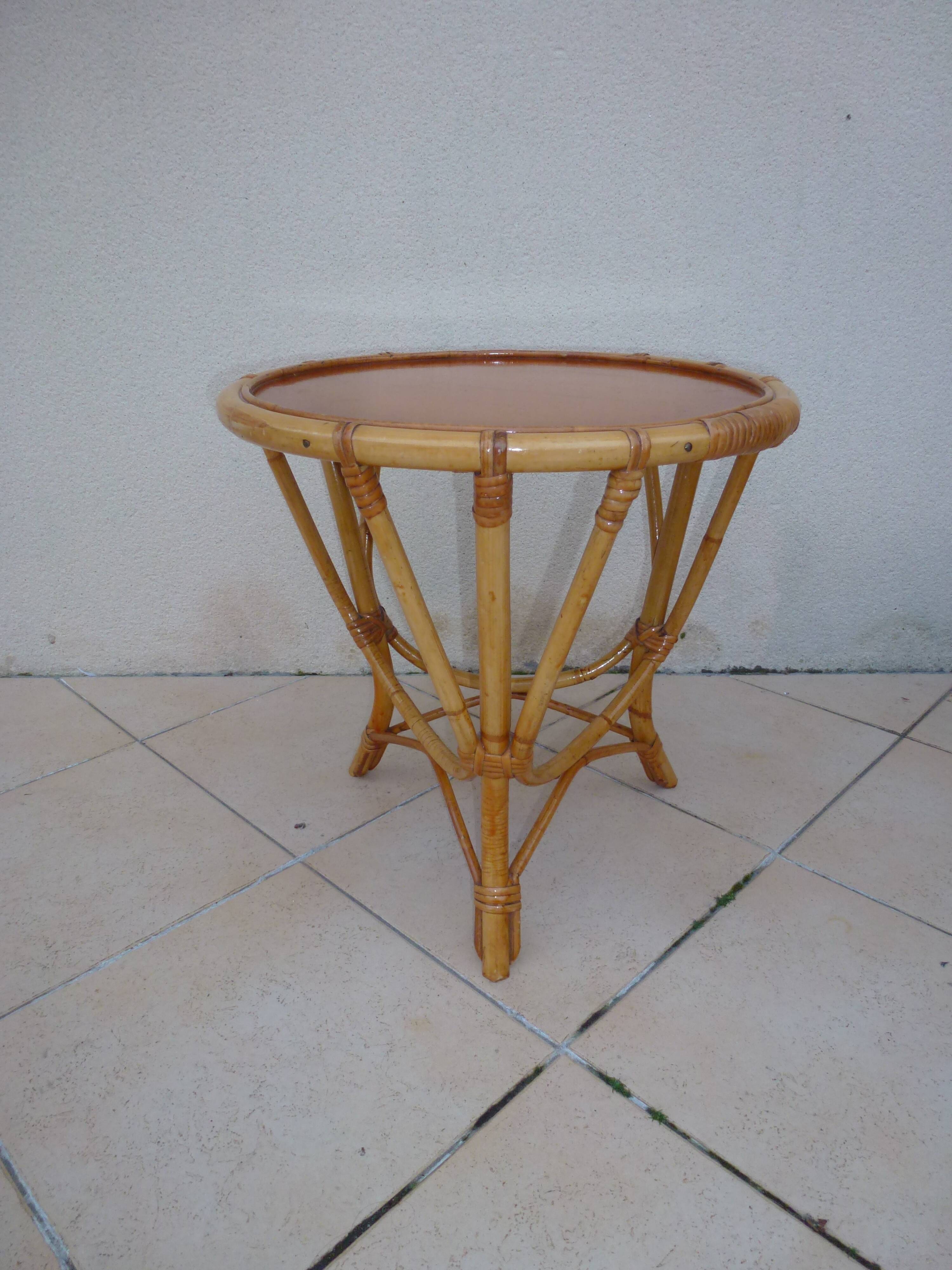 Rattan coffee table