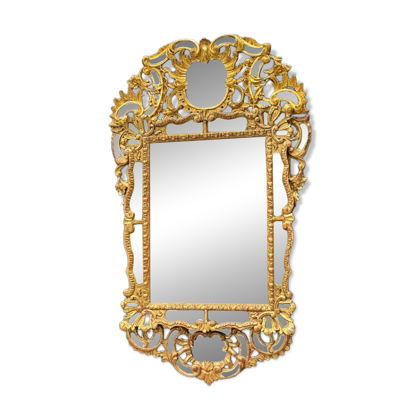 Baroque style mirror in carved and gilded wood, Austro-Hungarian Empire, early 19th century