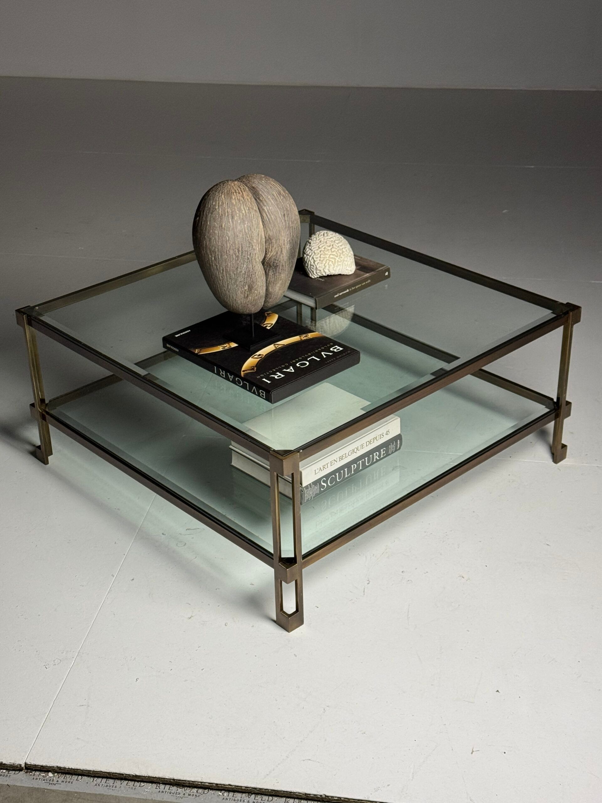 Table basse en verre vintage