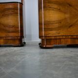 1940s pair of Art Deco bedside tables, Czechoslovakia