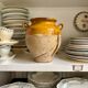 Grease pot, glazed ochre ceramic jar no. 3 - 18th century