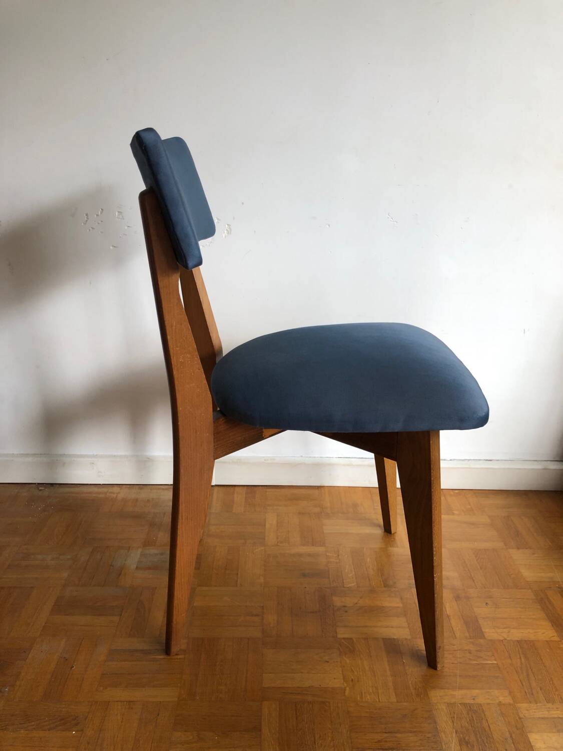 Pair of vintage blue chairs 1950