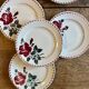 set of 8 vintage dessert plates L'amandinoise