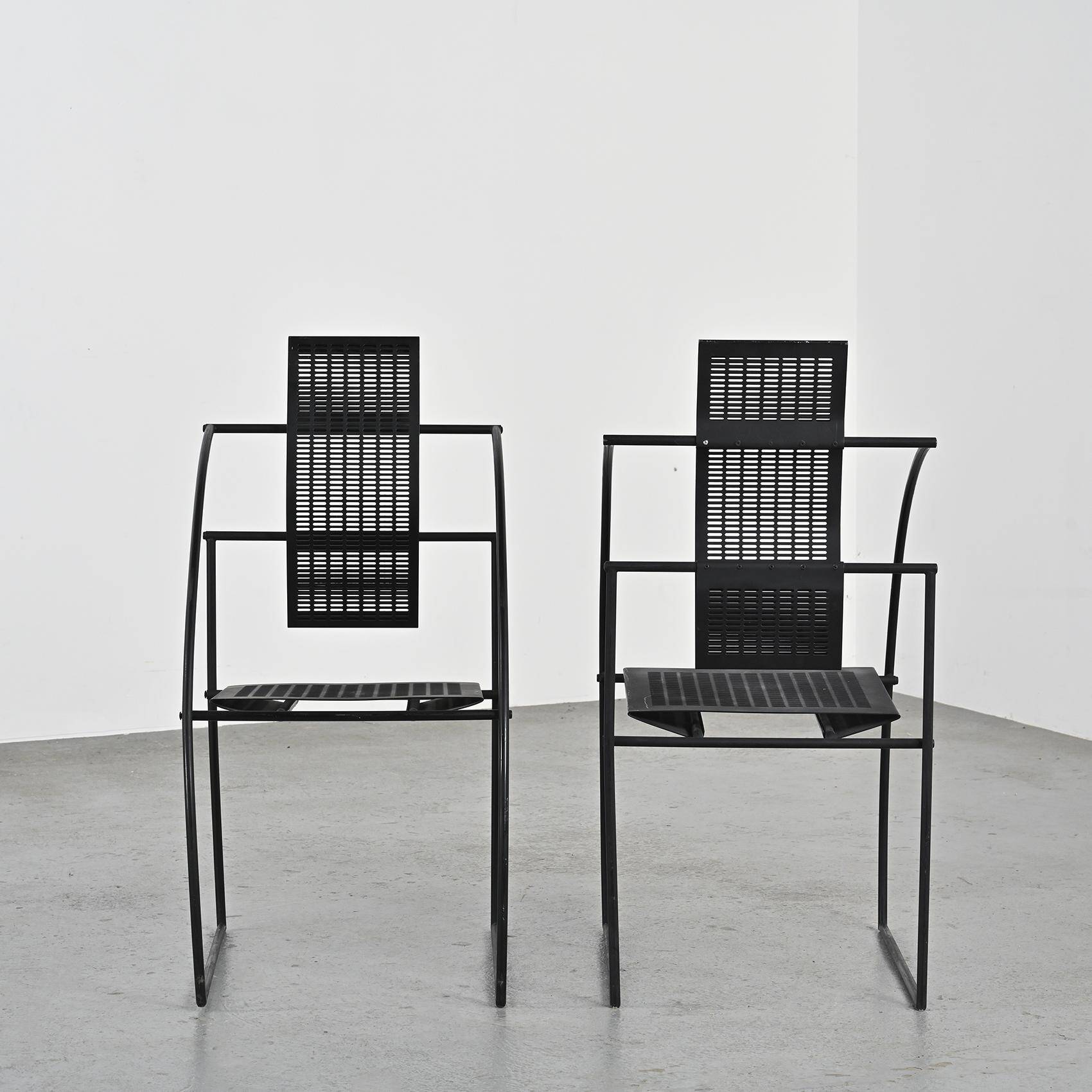 Pair of Quinta model chairs by Mario Botta, Alias circa 1985