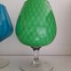 Lot de 2 vases en opaline italienne Empoli