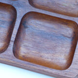Scandinavian vintage aperitif teak platter