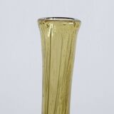 Vase à col long en verre soufflé bullé