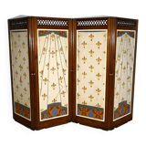 Four-Panel Mahogany Screen – First Part 20th Century