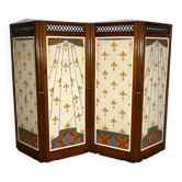 Four-Panel Mahogany Screen – First Part 20th Century