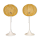 Pair of Bergboms B-024 mid-century modern table lamps, 1960s, Sweden.