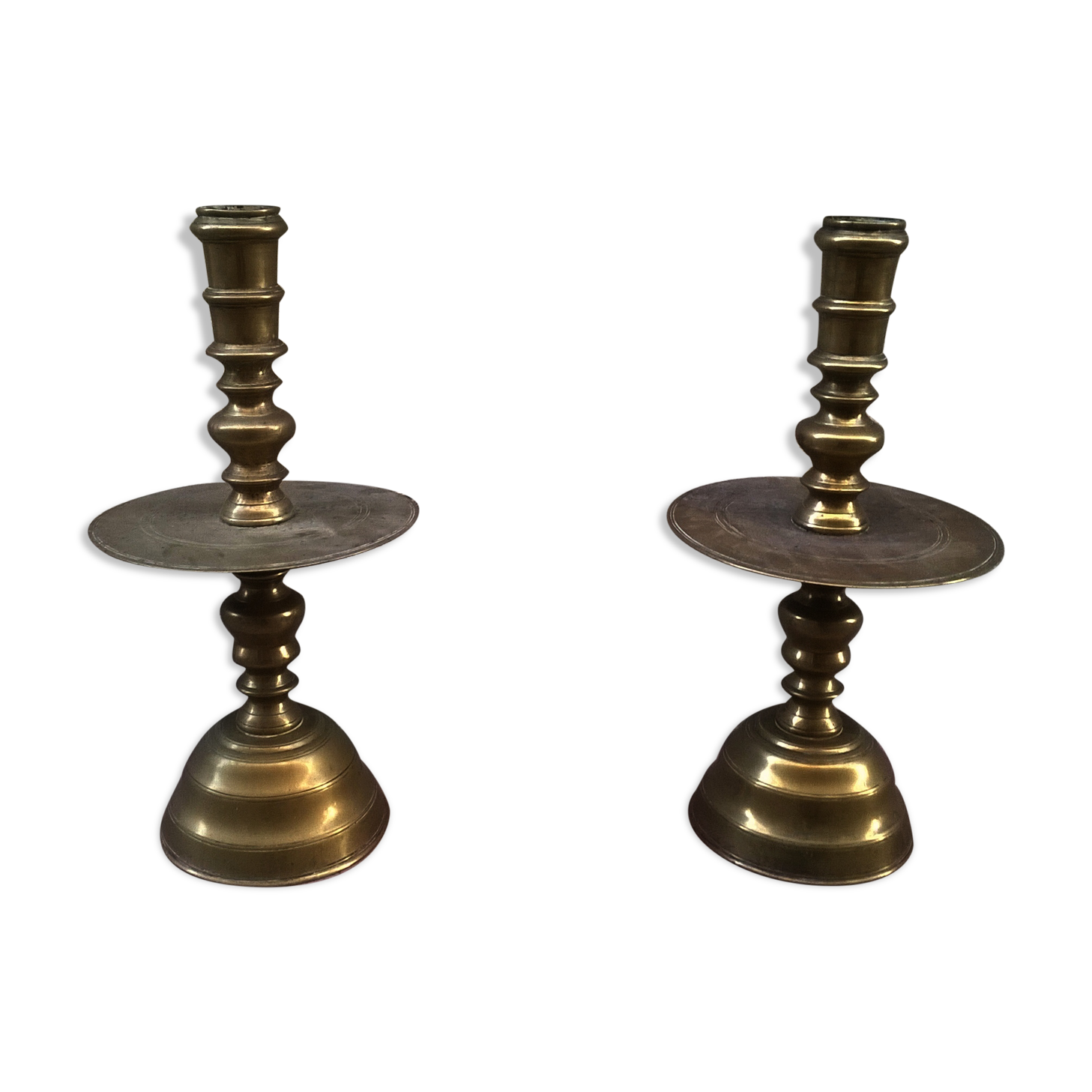 Pair of bronze candlesticks
