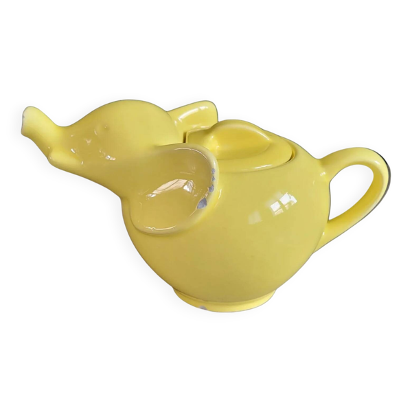 Théière éléphant vintage en porcelaine