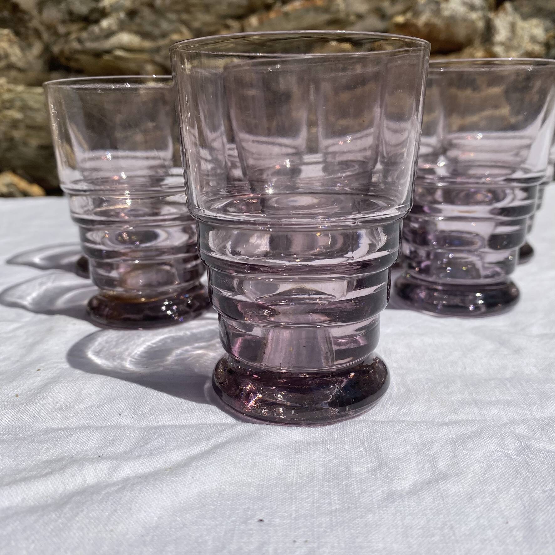 Art Deco water glasses