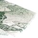 Vintage dining table in green and white veined marble. Completely restored. Italy, 90's