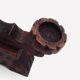 Brutalist wooden candlestick