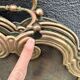 Antique brass fireplace screen from the 1920s, 4-panel fireplace screen