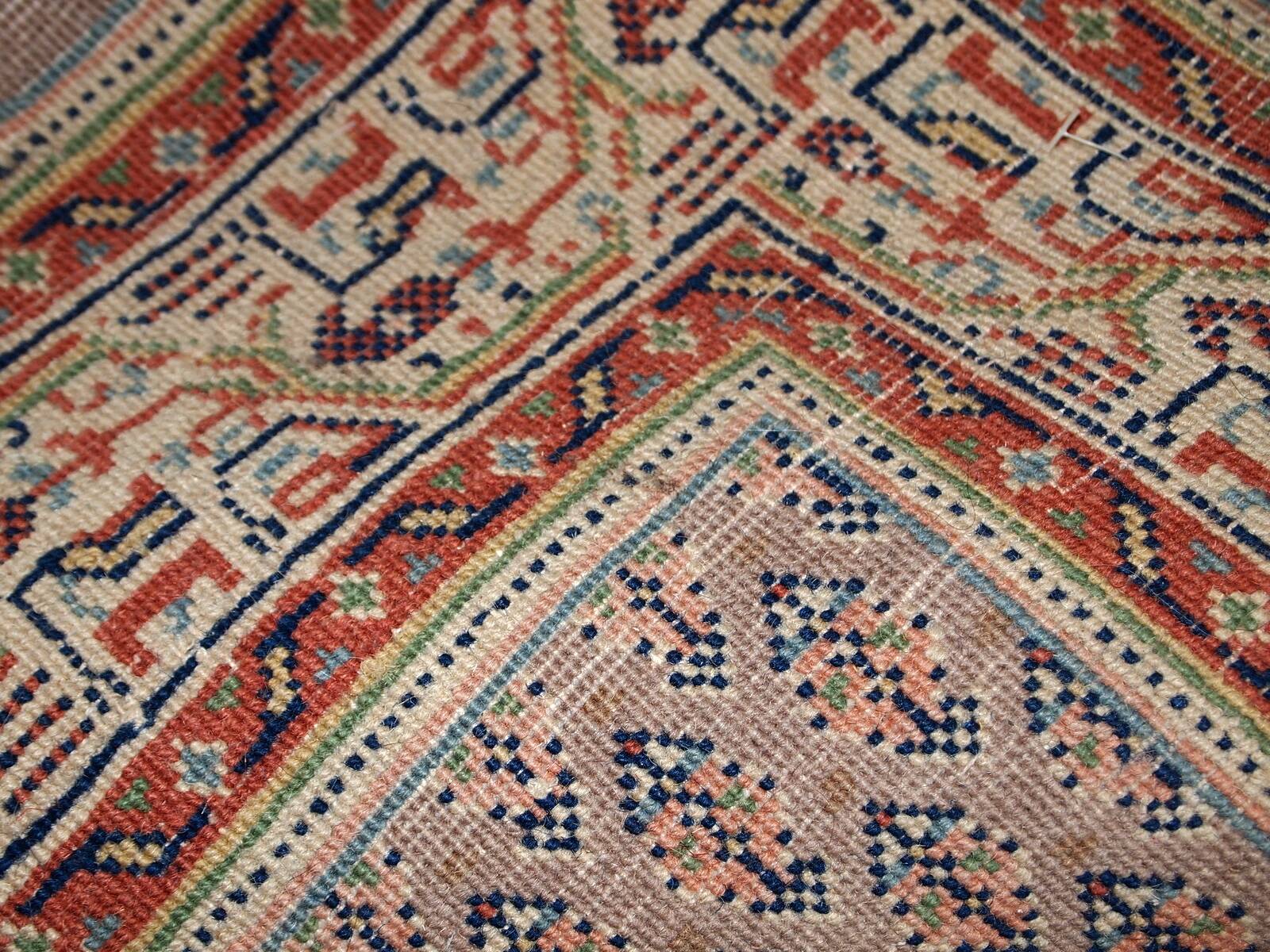 Tapis Vintage Seraband Indien en Laine (74cm x 301cm), Années 1970
