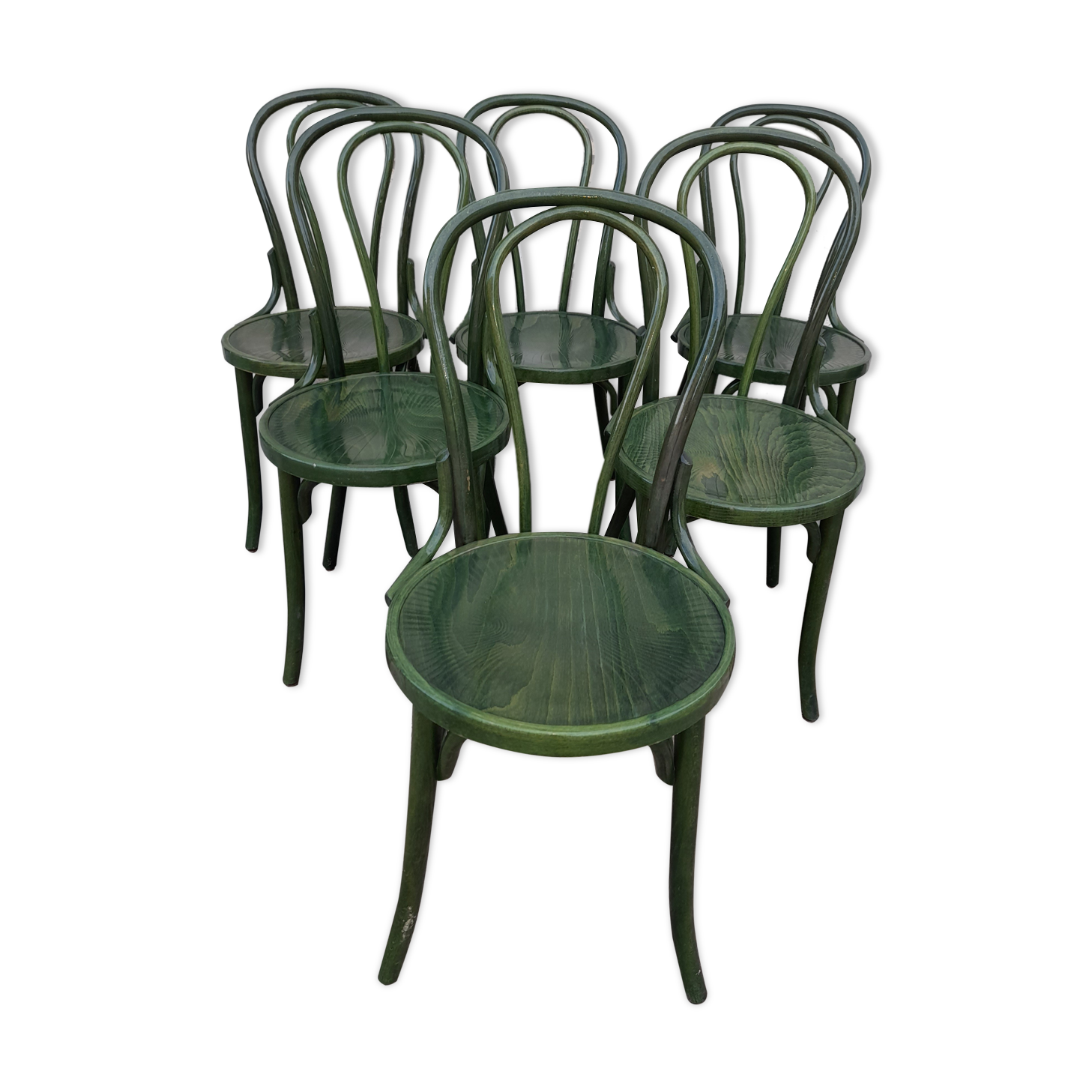 Série de 6 chaises de bistrot design Thonet, édition inconnue