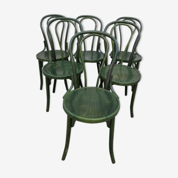Série de 6 chaises de bistrot design Thonet, édition inconnue