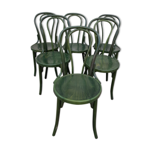 Série de 6 chaises de bistrot design Thonet, édition inconnue