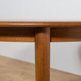 Mid-century round teak extendable dining table from Skovmand & Andersen, Denmark, 1960s