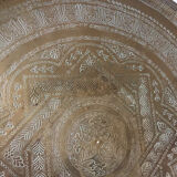 Islamic art Tray with ornaments and Arabic scripture calligraphy