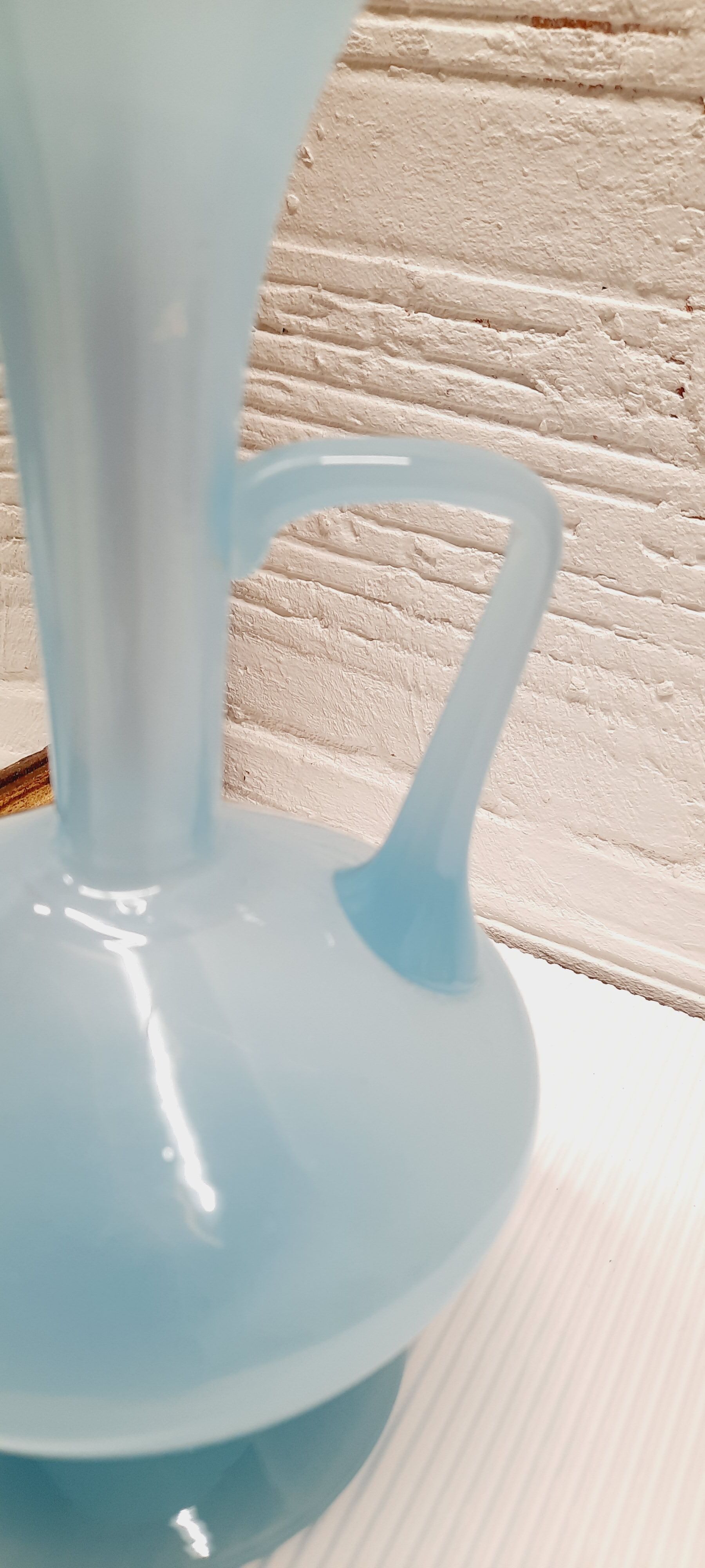 Sky blue opaline vase