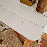 Workshop table wooden loom desk 1 drawer white top