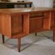 Scandinavian teak desk produced by Samcom Denmark, 1960s