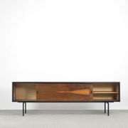 Dutch walnut sideboard with metal legs, 1960s