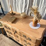 Louis XV chest of drawers in raw wood
