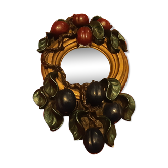 Mirror flat fruit plums rococo style
