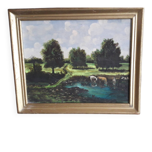 Tableau ancien à l'huile