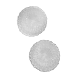 Set of one table mat and two crystal bottle bottoms