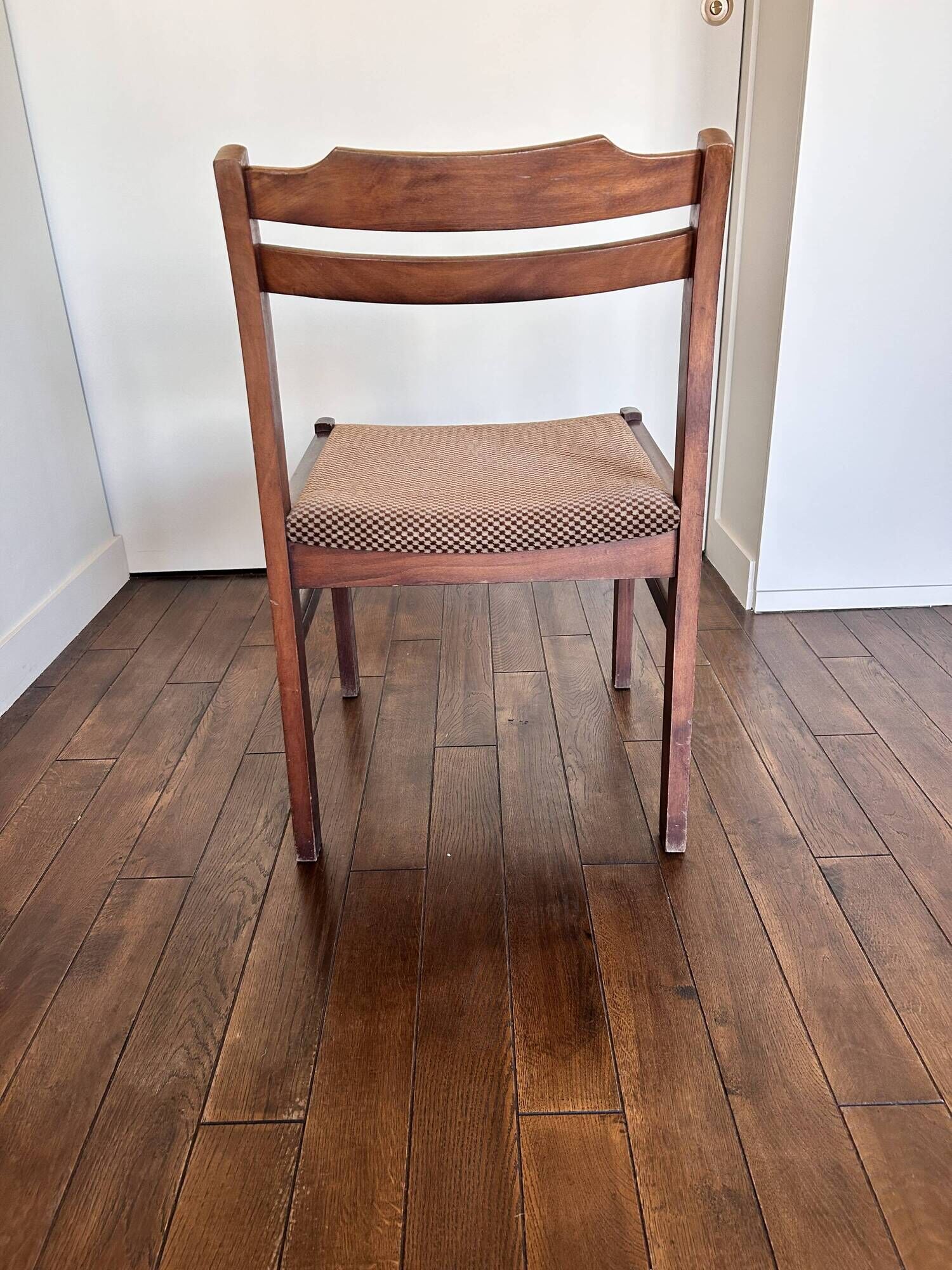 Set of 4 vintage solid wood chairs